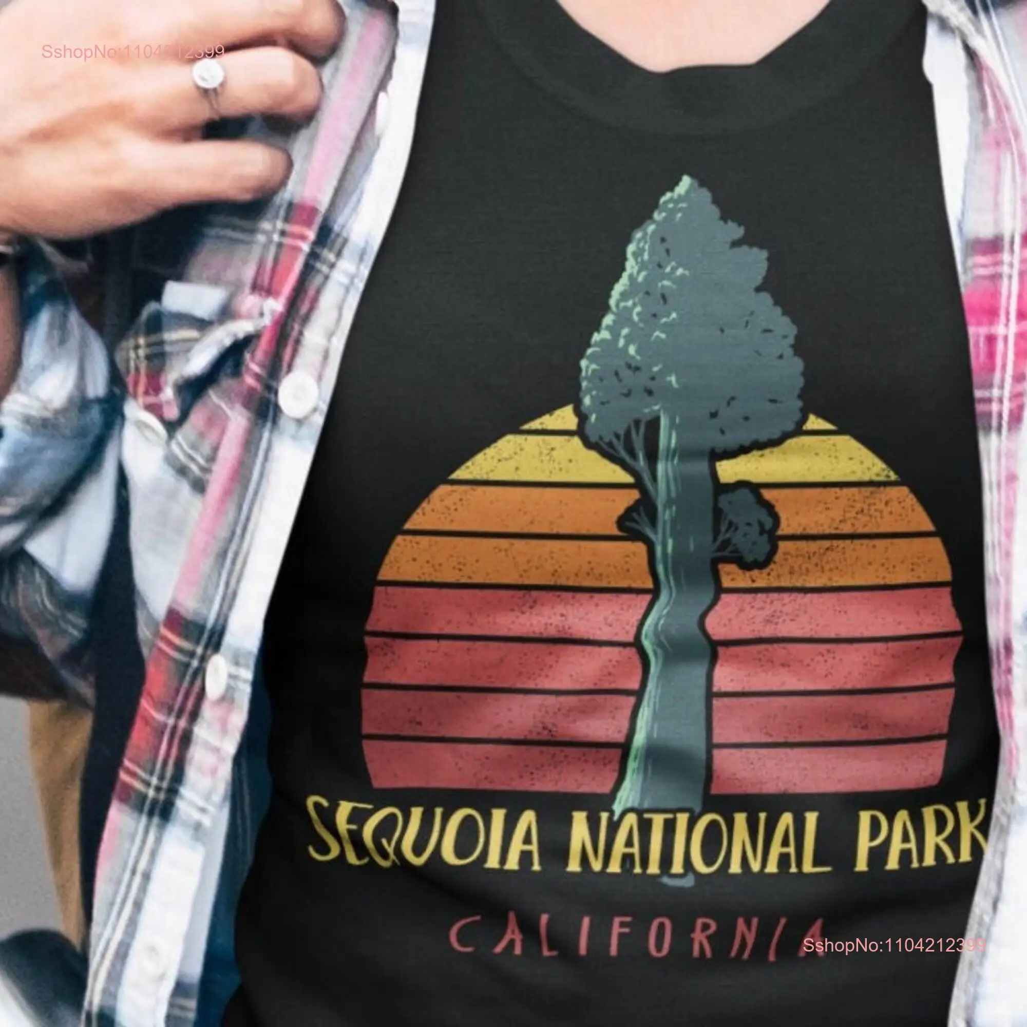 Sequoia National Park T shirt California Top for Camping and Hiking long or short sleeves