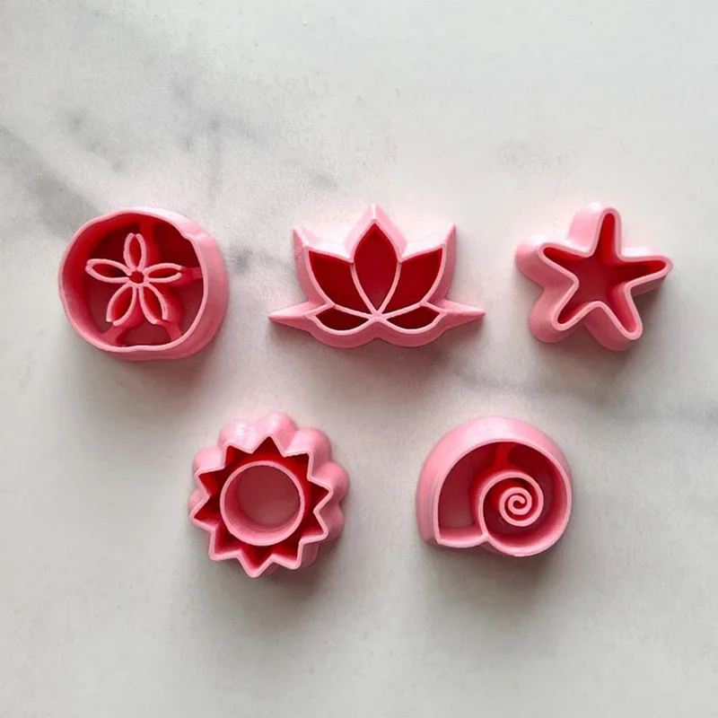 DIY Ocean Style Earring Jewelry Pendant Clay Molds Soft Pottery Earrings Polymer Clay Cutters Handmade Plant Earring Clay Tools