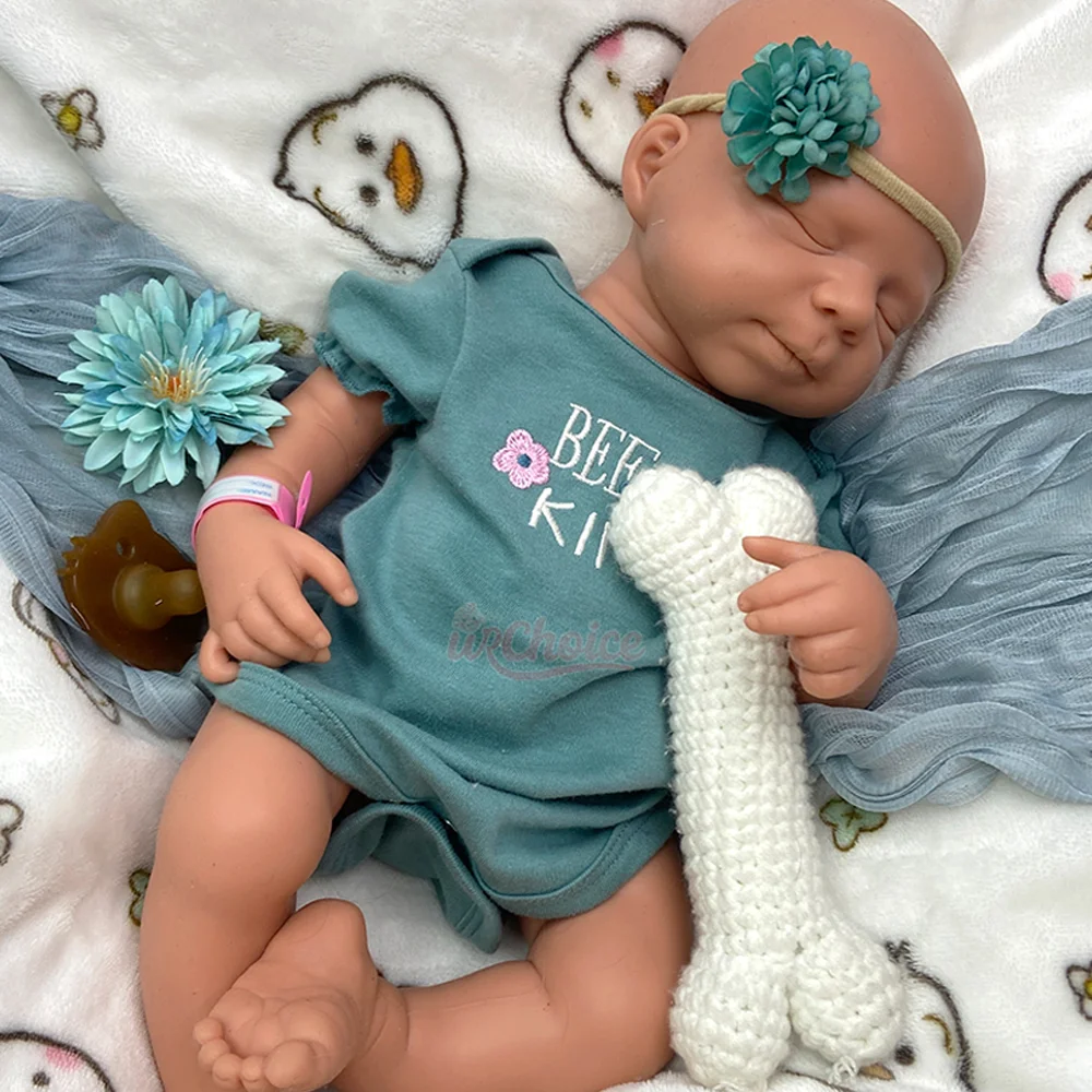 20インチシリコン製リボーンドール パスカル 新生児 眠そうな目を閉じたリボーンベイビー 未塗装 新生児 女の子/男の子 クリスマスギフトボックスセット