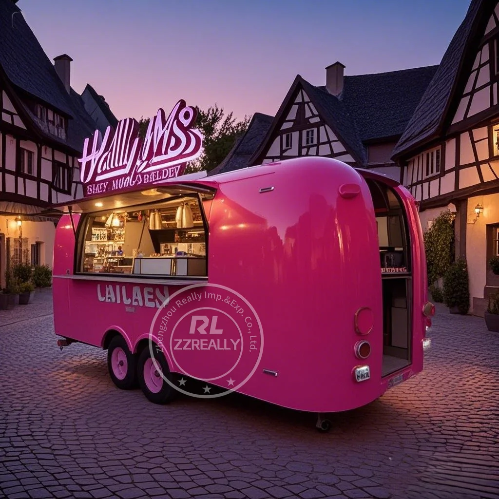 미국 표준 풀 키친 장비가 갖춰진 푸드 트럭 트레일러, 도매가격 패스트푸드 카트