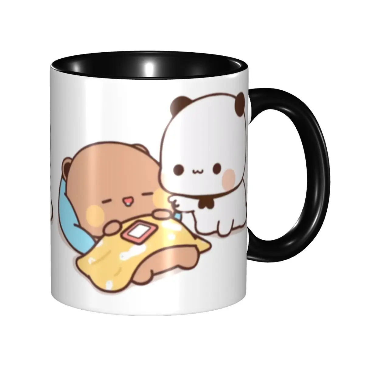 

Panda Bear And Brownie True Love Bubu Dudu Couple Coffee Mug DIY Customized Ceramic Tea Milk Mug