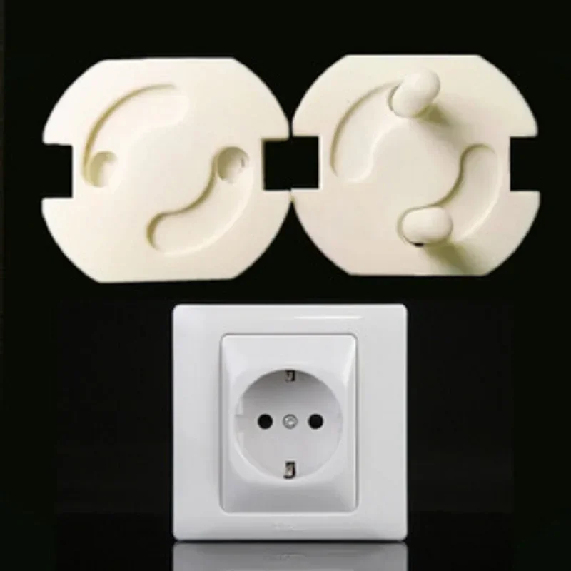 10 PCS Electrical Outlet Protection Baby Child EU Power Socket Safety Guard Anti Electric Shock Plugs Protector Rotate Covers