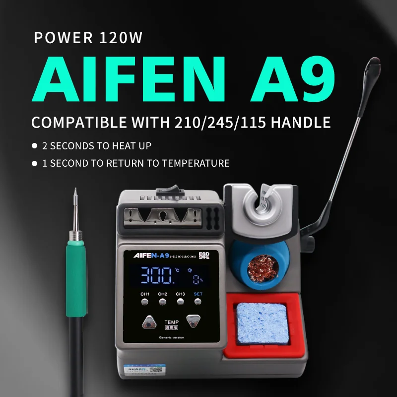 AIFEN-A9 Soldering Station 2S Heating Solder Paste T245 C210 C115 Soldering Handle Tip For Mobile Phone Repair Welding Machine