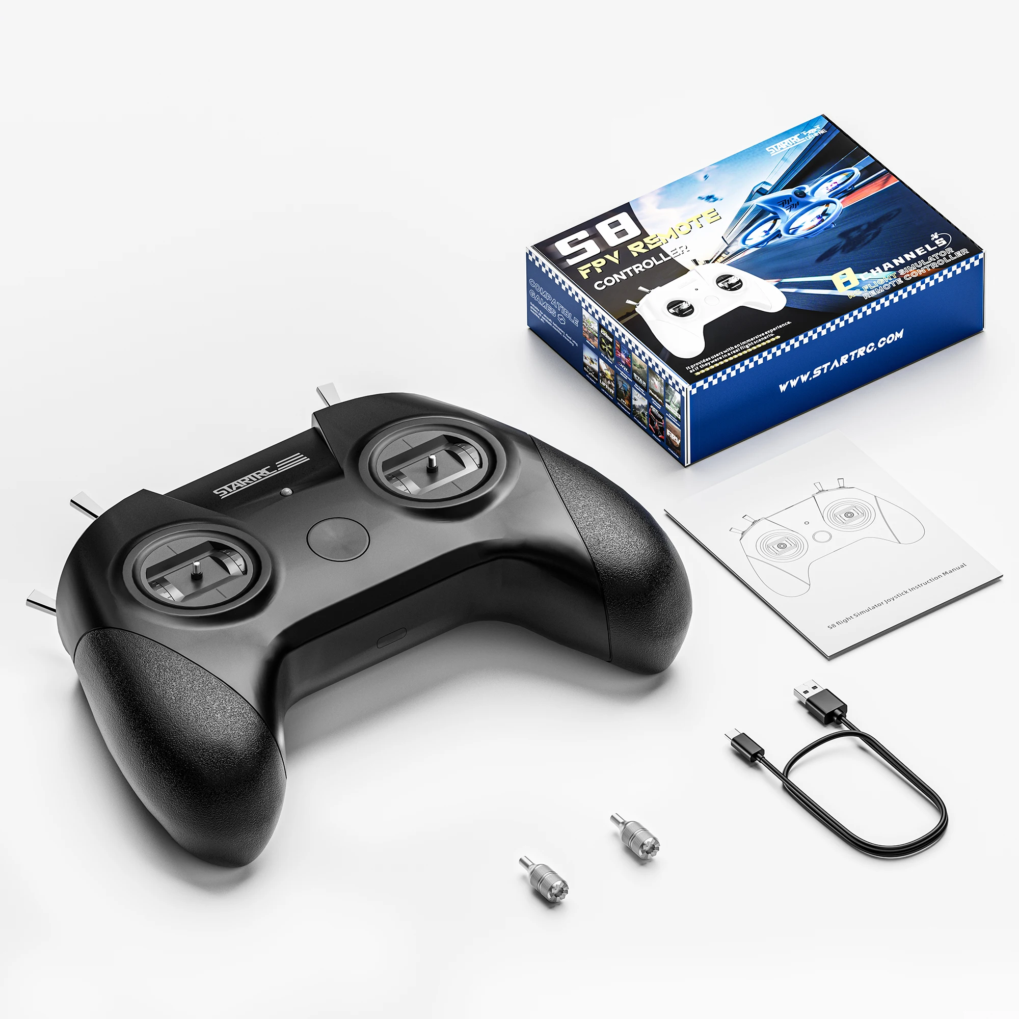 FPV Quadcopter Symulator lotu Uchwyt Pilot 8CH Początkujący Szkolenie Wsparcie Liftoff/Freerider/SkyDive/FPV na całym świecie