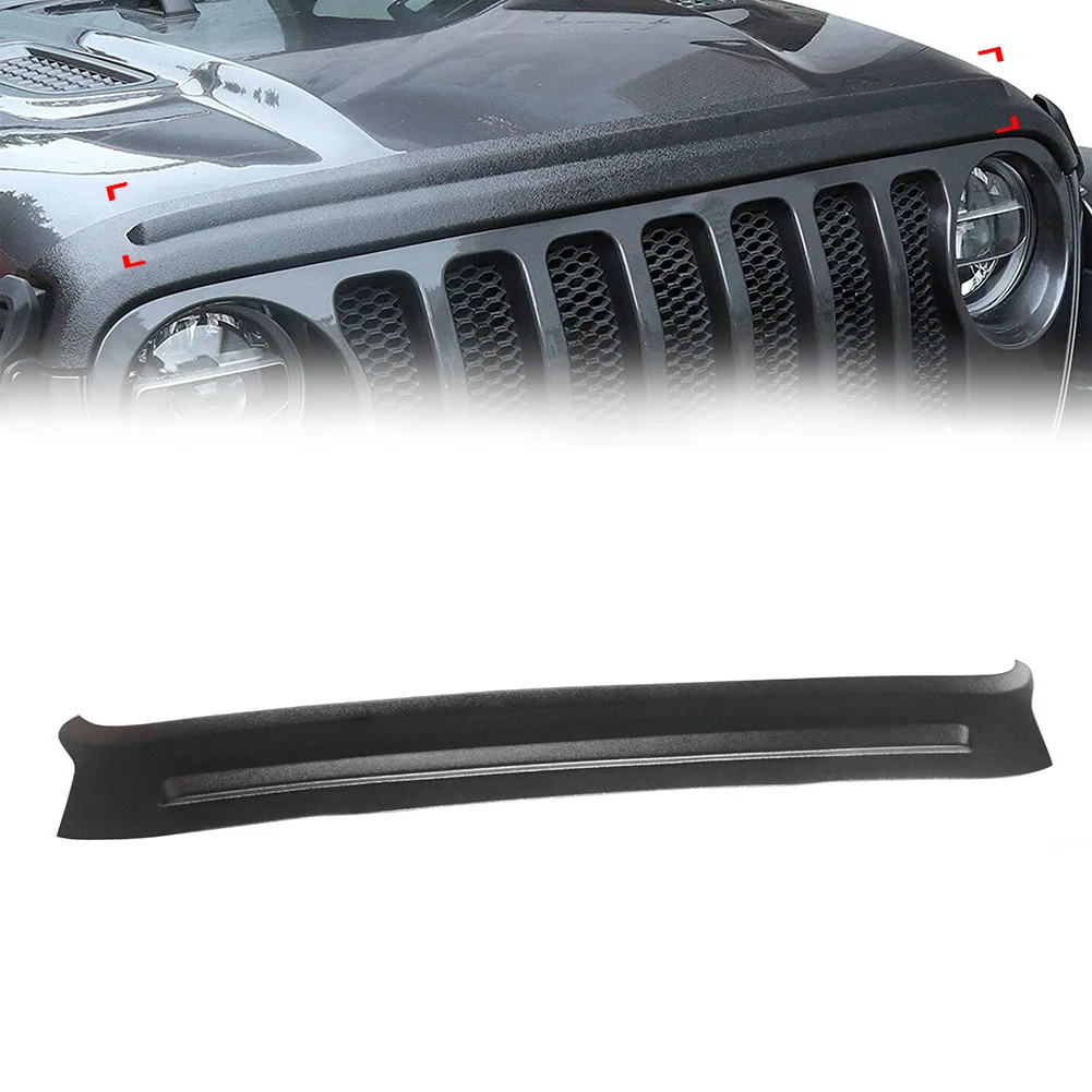 Black Auto Hood Stone Chip Deflector Guard For Jeep Wrangler JL 2018 2019 2020 2021 2022 Car Accessories