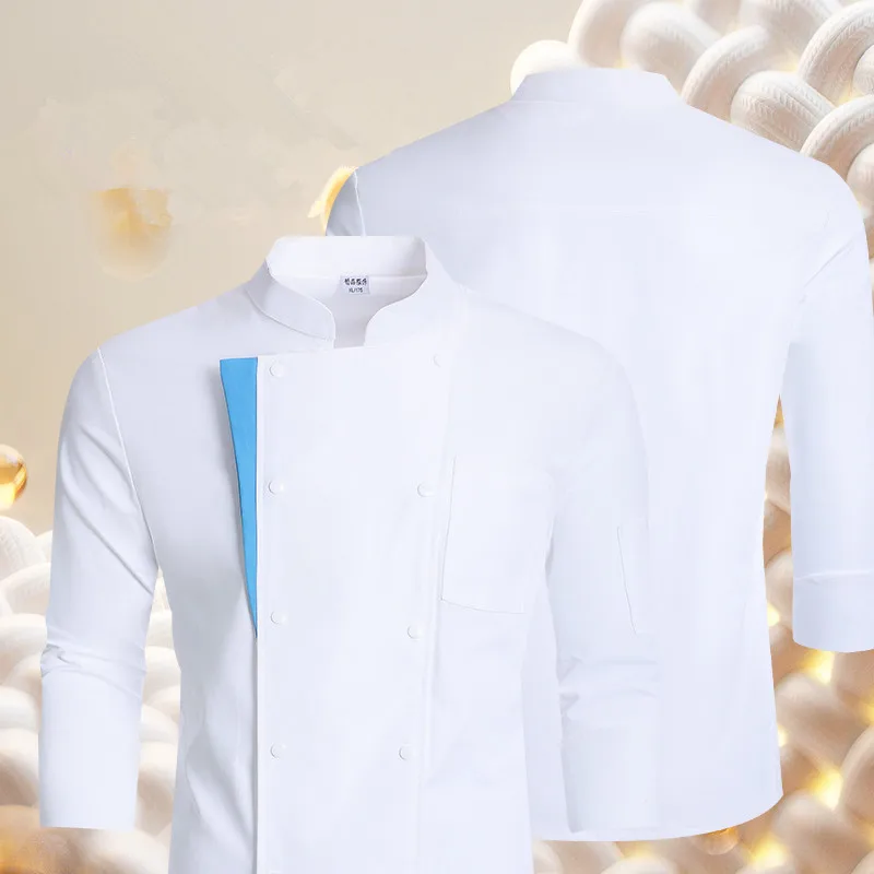 Professional Chef Uniforms Men's Kitchen Jacket Long Sleeve Cook Coat Unisex Cook Clothes Restaurant Hotel Costume Work Wear