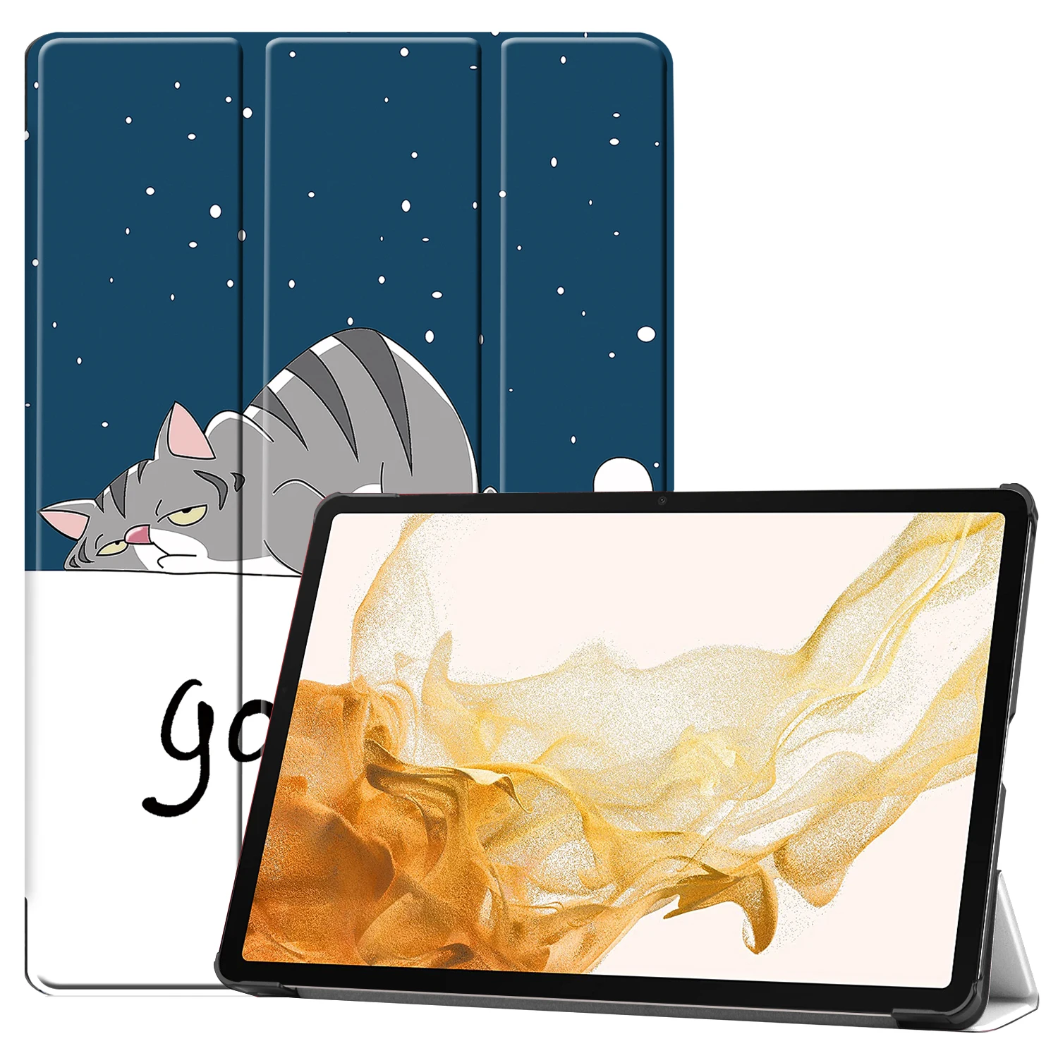For Samsung Galaxy Tab S10 Plus S9 S8 S7 Plus 12.4 inch Case Fold Stand Cover for Galaxy Tab S7FE S9 FE Plus 12.4 Tablet Case