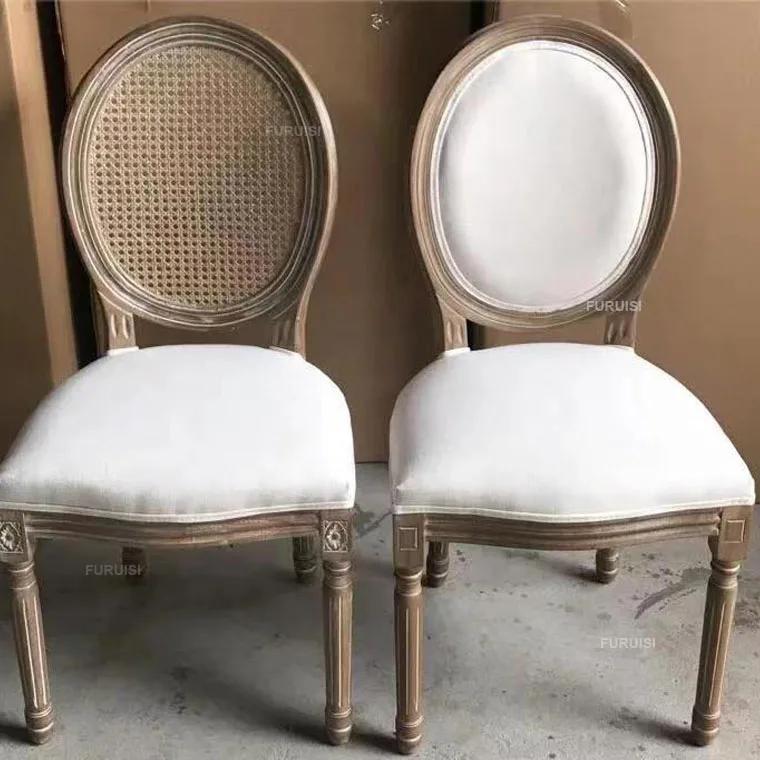 *French Rustic Chairs for Wedding Hotel Vintage Wooden Wedding Chair  Banquet Louis Chairs