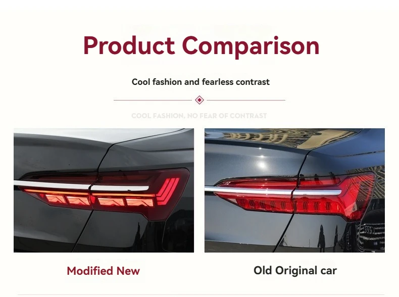 Modified Taillights for Audi A6L Taillights C8 Modified Horch Version Dynamic Through Running Water Steering Taillights - view 5