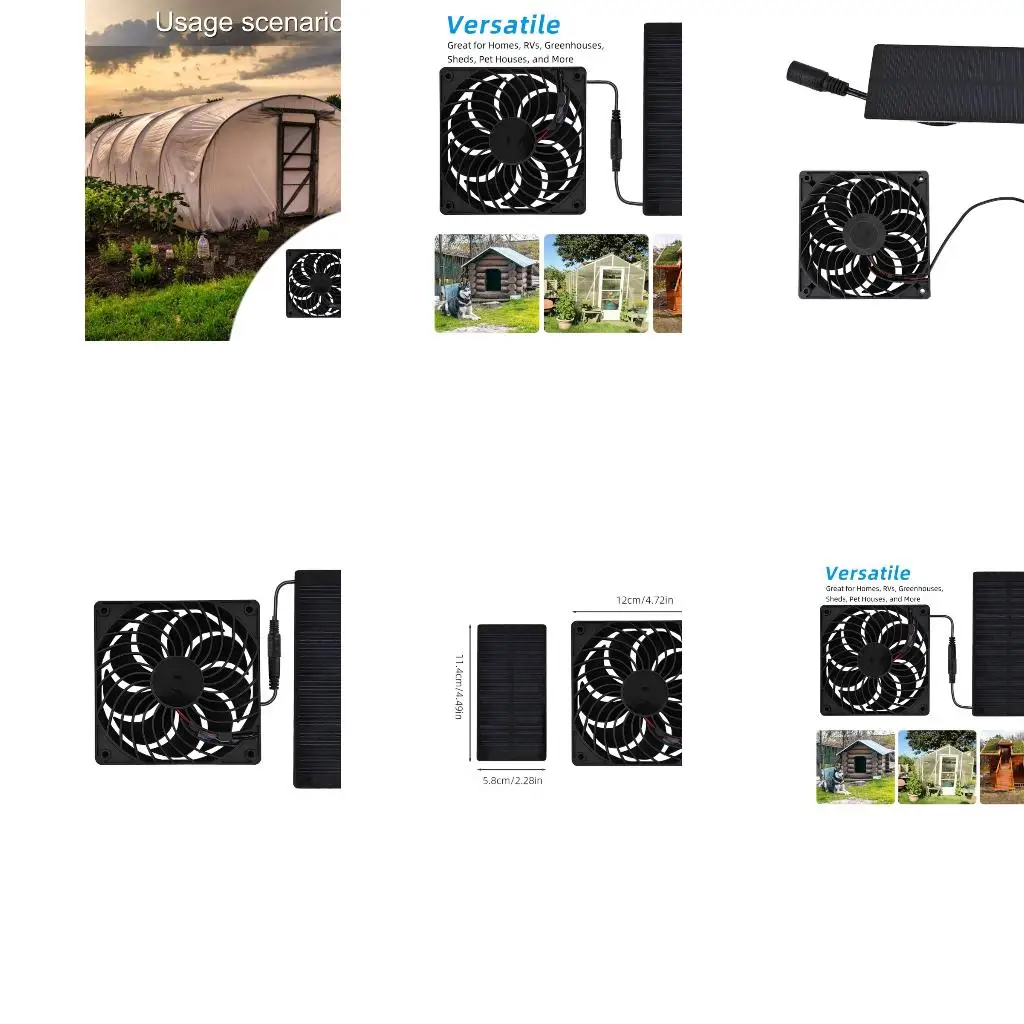 

Вытяжной вентилятор с приводом от солнечной энергии 0,8 Вт, 4 В, конструкции для различных применений, высокое качество