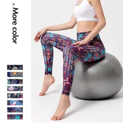 Cloud nascondi stampe da donna Leggings sportivi Fitness palestra pantaloni da Yoga vita alta collant lunghi Sexy pantaloni da corsa allenamento Plus Size