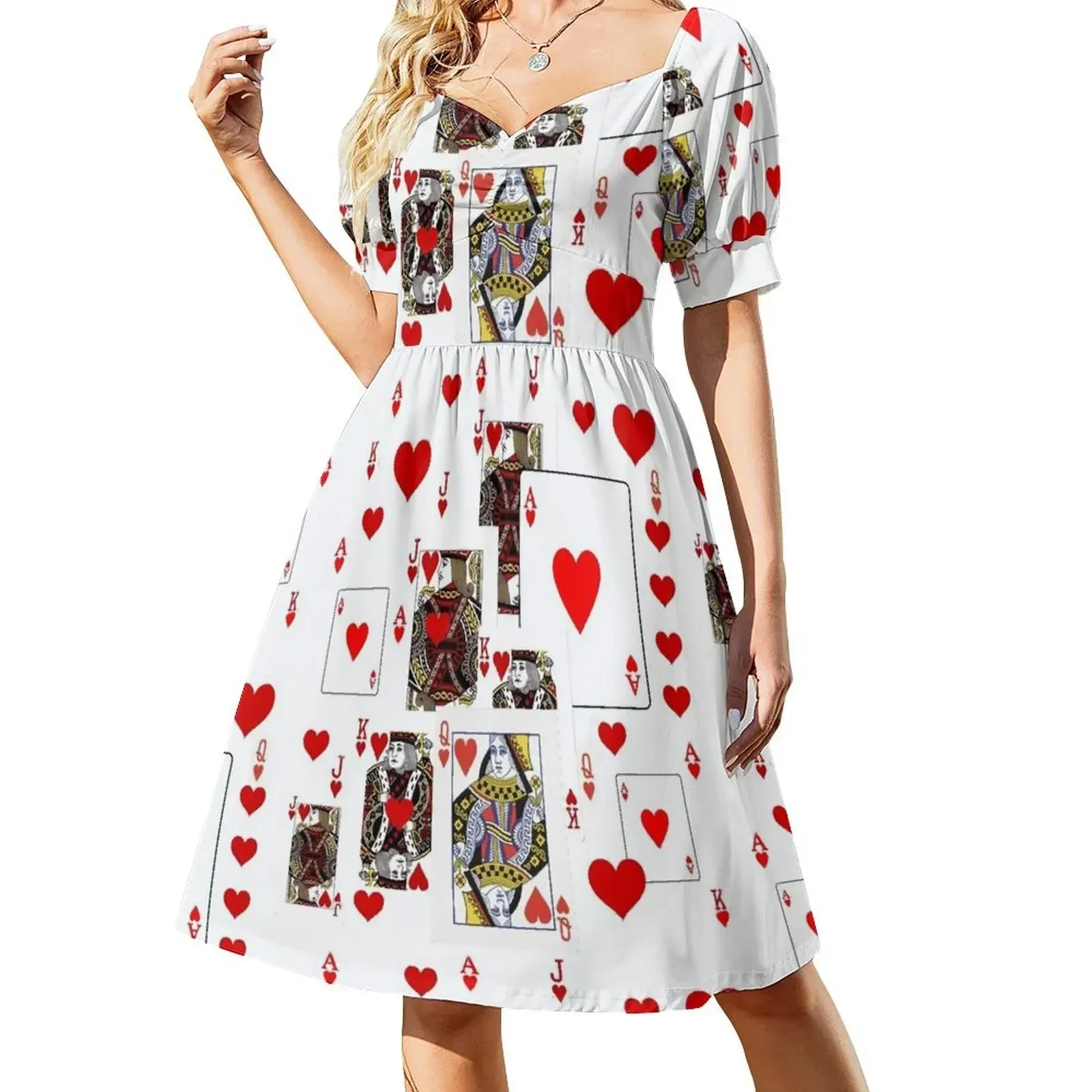 

RED COURT CASINO NIGHT HEARTS CARDS Sleeveless Dress Women dresses summer elegant dress Summer dresses for women Dress