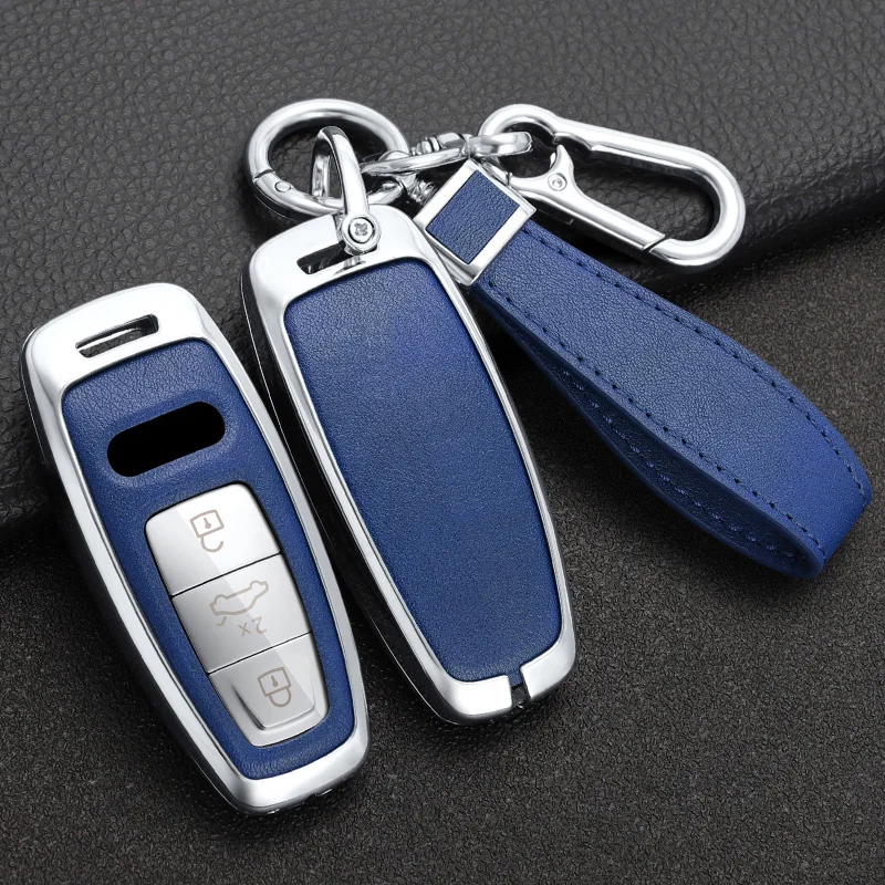 

Alloy Car Key Case Cover Shell For Audi Q8 RSQ8 A6 C8 S6 RS6 A7 S7 RS7 A3 8Y A8 D5 4N RS E-tron GT Q4 Q7 4M