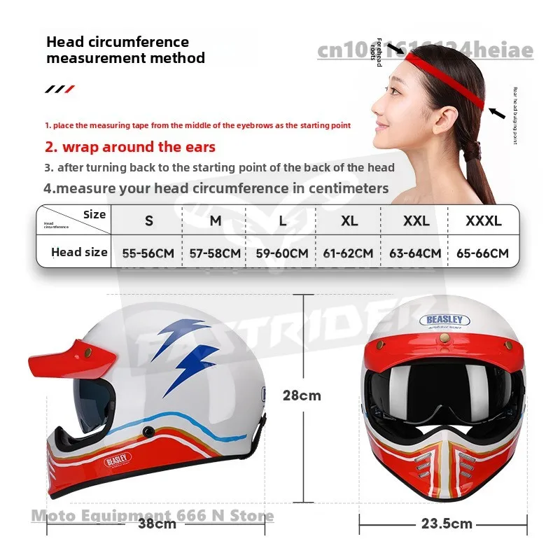 BEASLEY motorcycle helmet locomotive retro full helmet men and women four seasons summer full helmet ECE DOT certification