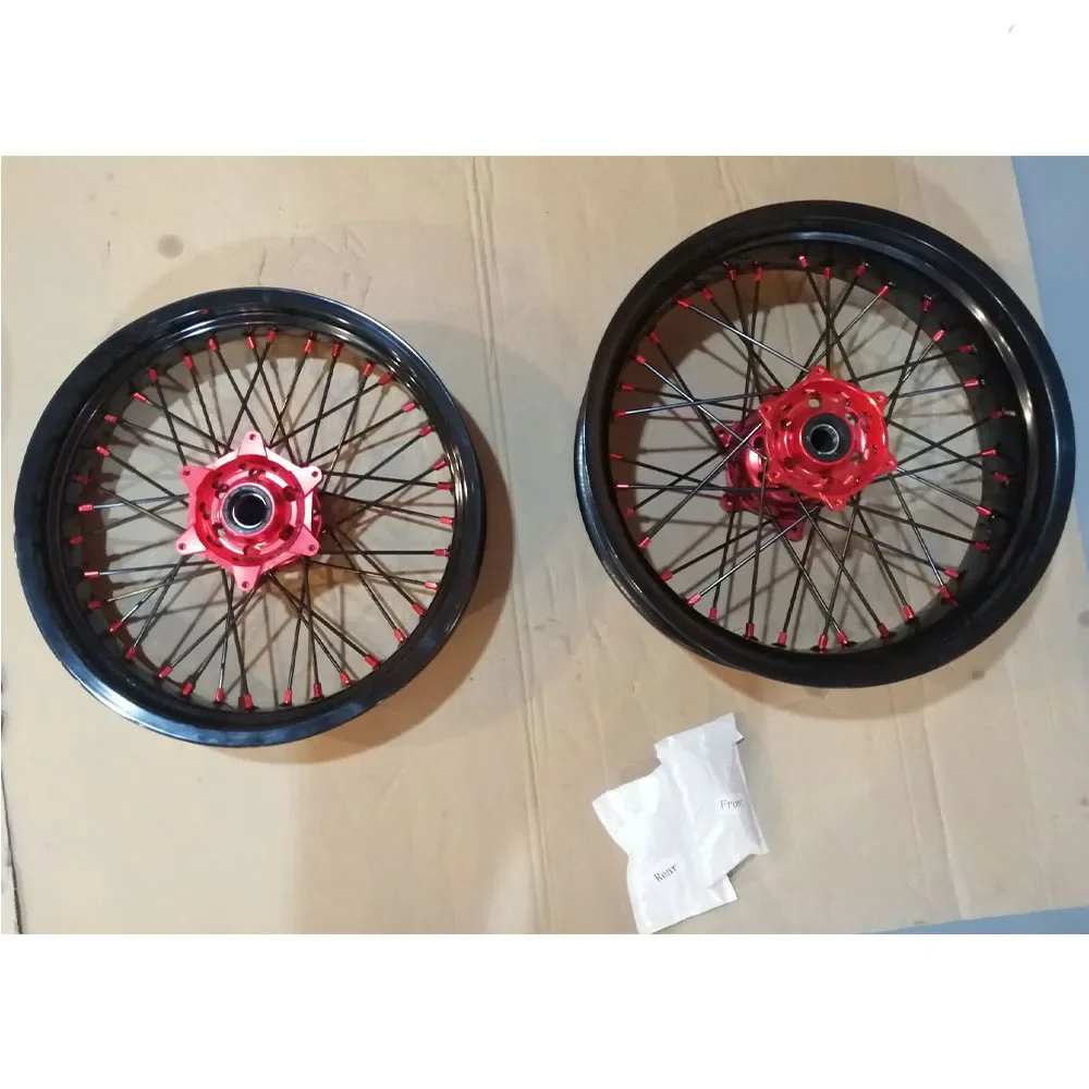 17 Inch 36 Spokes Anodization Aluminum Alloy Motorcycle Wheels Supermoto Wheels For KTM EXC SXF SX 250 300 450