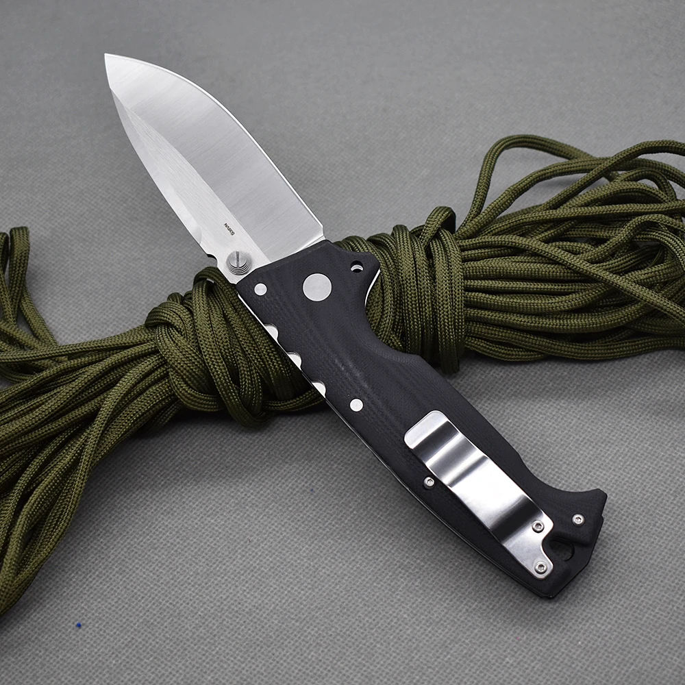 AD10 D2 Steel G10 Handle Folding Knife Outdoor Sharp Survival Self Defense Hunting Tactical Outdoor EDC Tool  Jackknife Navaja