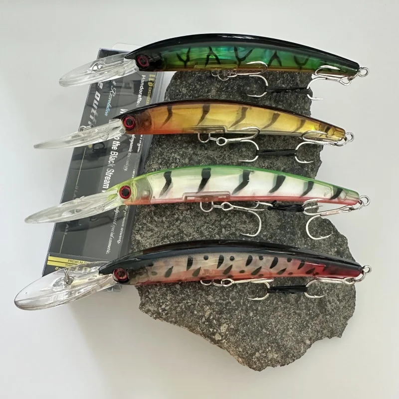 

4-pack 3D Minnow 24.8g/17cm Trolling Lure for Sea and Freshwater Fishing, Universal for Bass B169