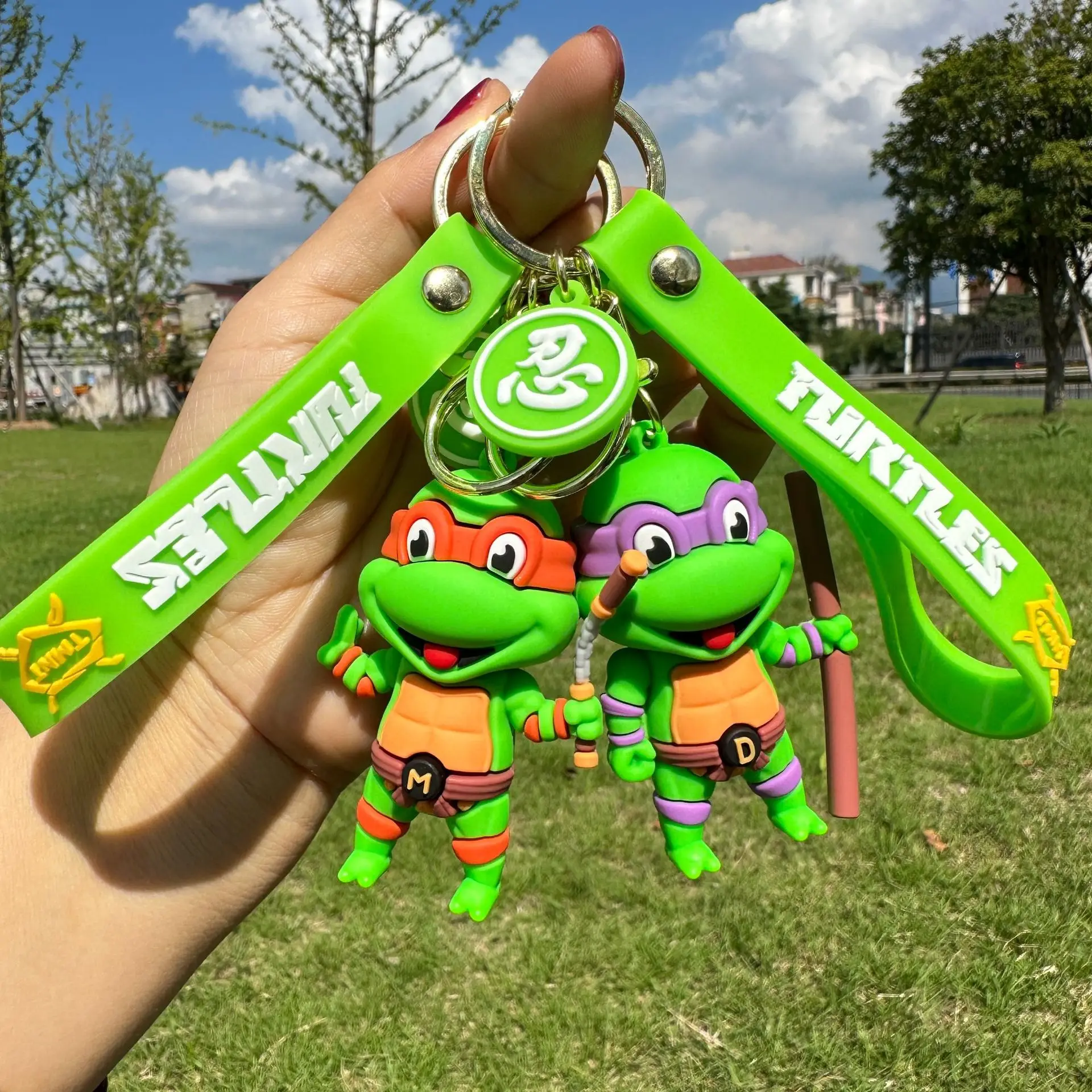 Teenage Mutant Ninja Turtles Keychain Turtle Bag Pendant Keychain Doll Pendant Ninja Doll Machine Birthday Gift