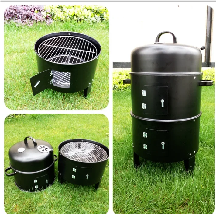 High Quality smoked oven, charcoal BBQ grill, grill outdoor grill, outdoor smoked grill 40*80CM Multi-function barbecue pits