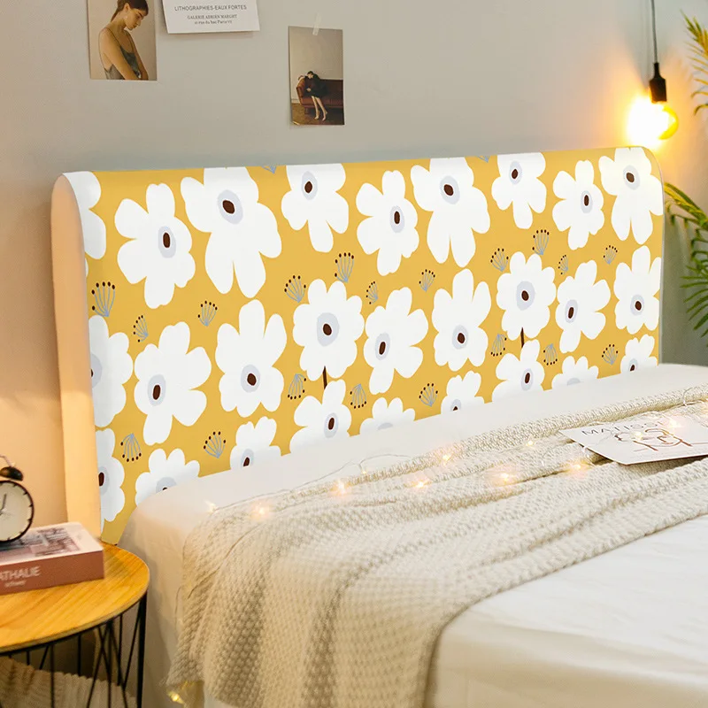 Bed Headboard Cover, Furniture Cover, Soft Upholstery Headboard Slipcover Thick Fabric Bed Head Cover Dustproof Headboard Décor