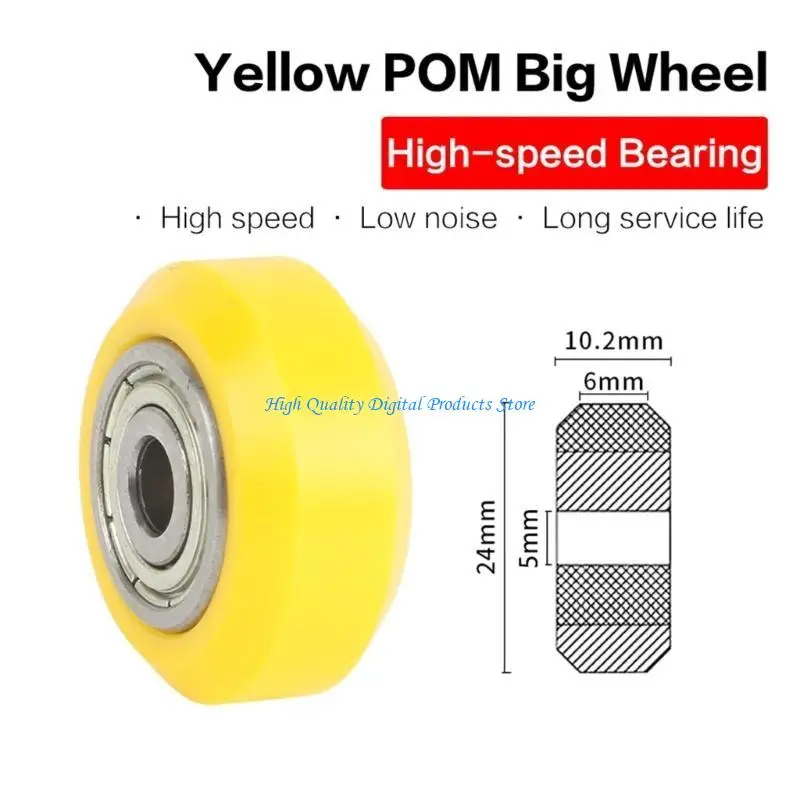 

U2je 12pcs pom weelle wheele с 625zz Высокоскоростной подшипник Пластиковый натяжение.