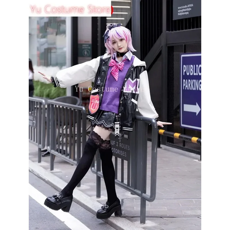 

CyMaria шестигранный студенческий костюм для косплея в пол годовщины, потому что игра, аниме, вечерние униформа, одежда для ролевых игр на Хэллоуин