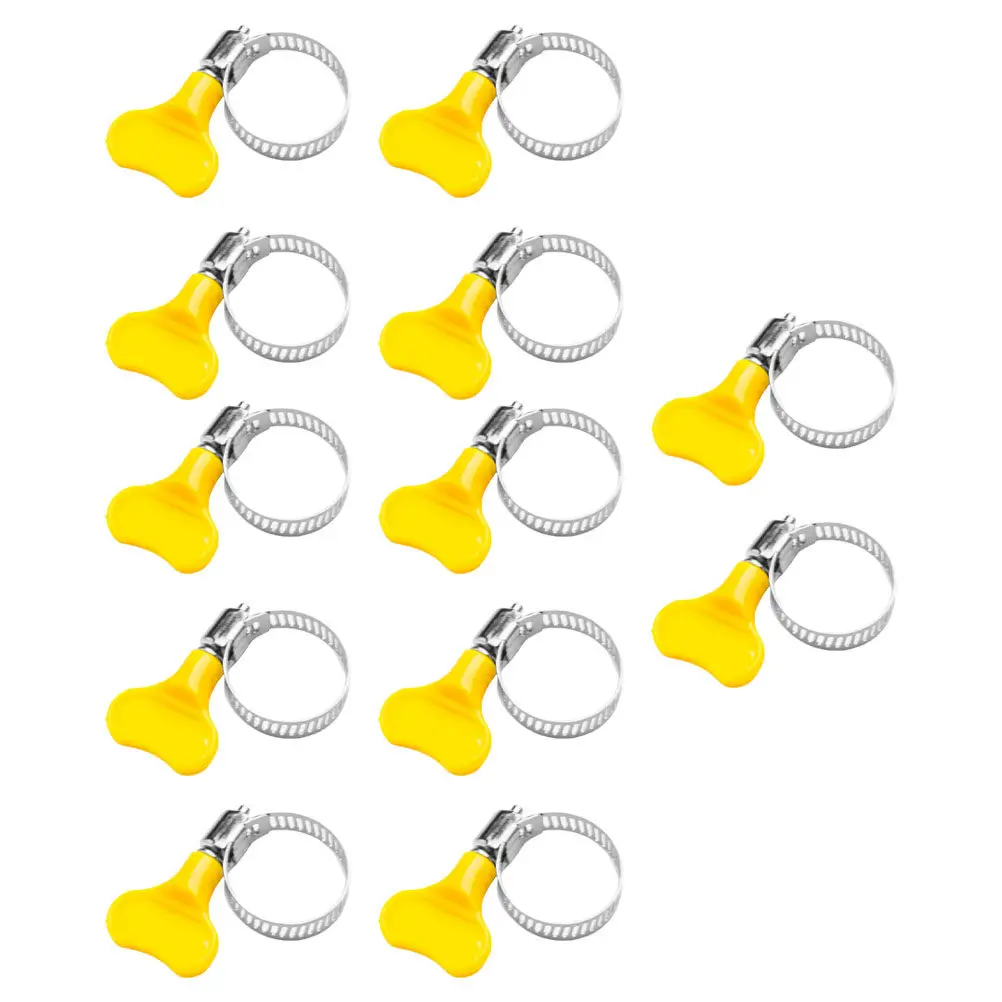 12Pcs Heavy Duty Plastic Hose Clamps Corrosion Resistant Adjustable Clamp for Spiral Wire Dust Collection System Hose Fixing