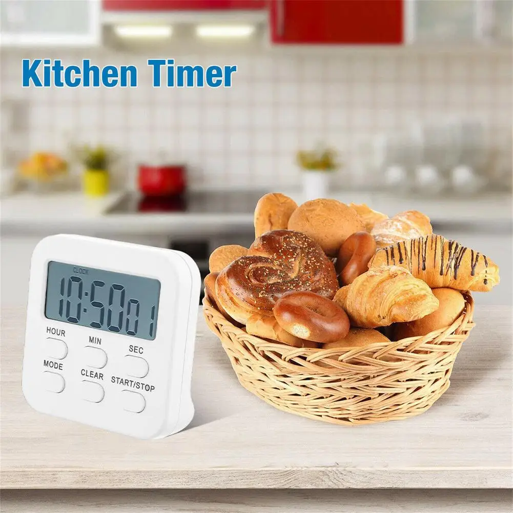 Lcd Digital Kitchen Timer Count-down Up Magnetic Kitchen Gadgets With Loud Alarm For Cooking Baking Study