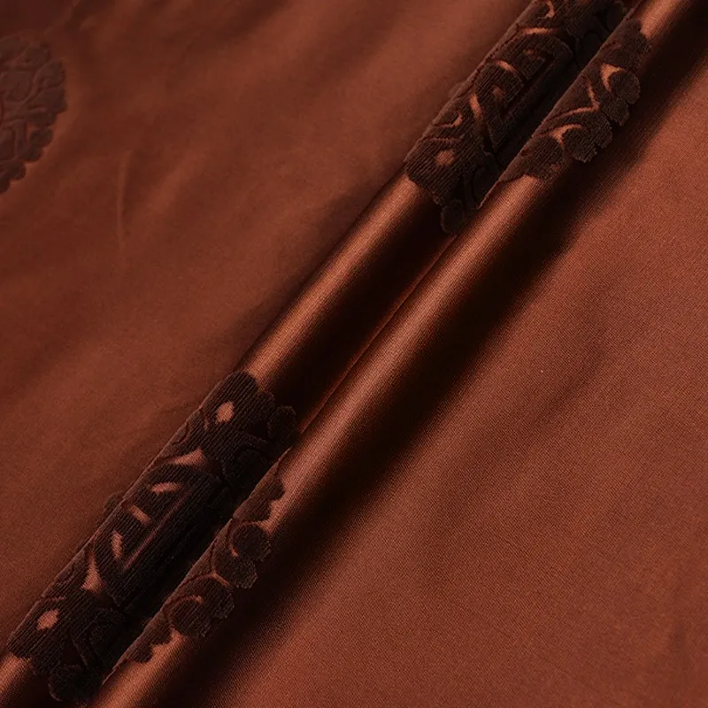 Handmade Zhangzhou satin jacquard fabric polyester fiber traditional pattern Chinese clothing cheongsam