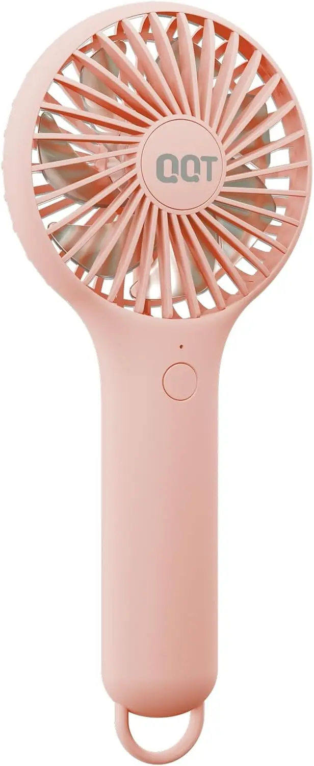 

Mini Handheld Fan, 3 Speeds, Portable USB Rechargeable, Strong Airflow for Travel Office Outdoor, Pink