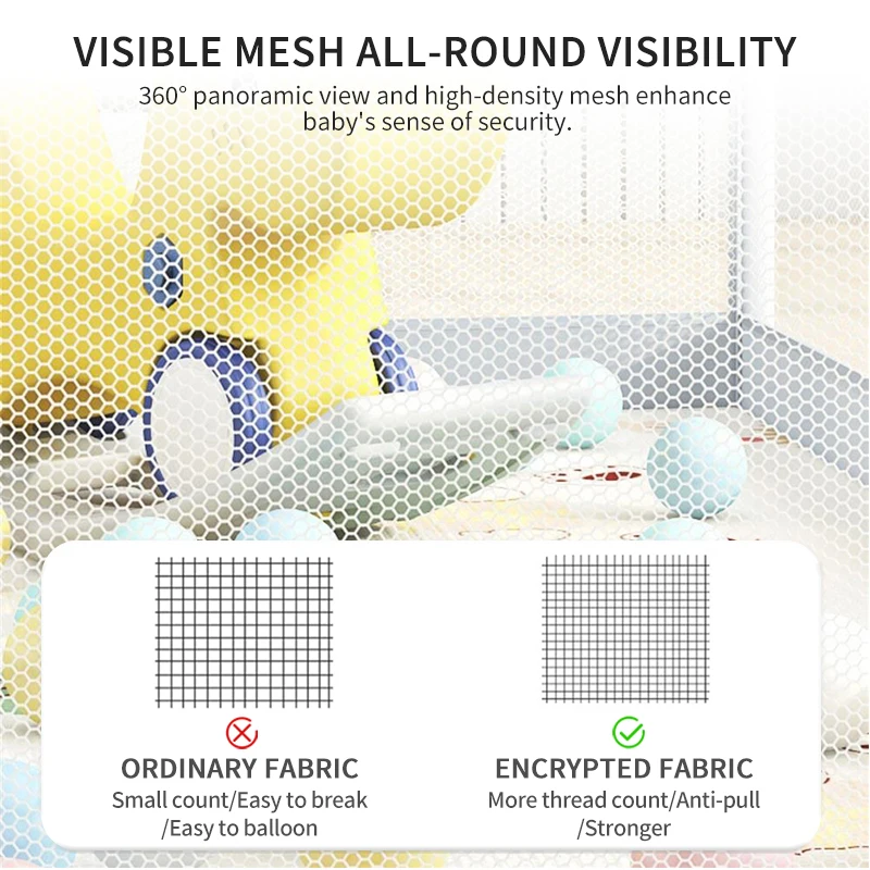 Corralito de bebé grande para niños con Protector de espuma, parque infantil para bebés de 0 a 6 años, corralito de bolas para interiores, seguridad
