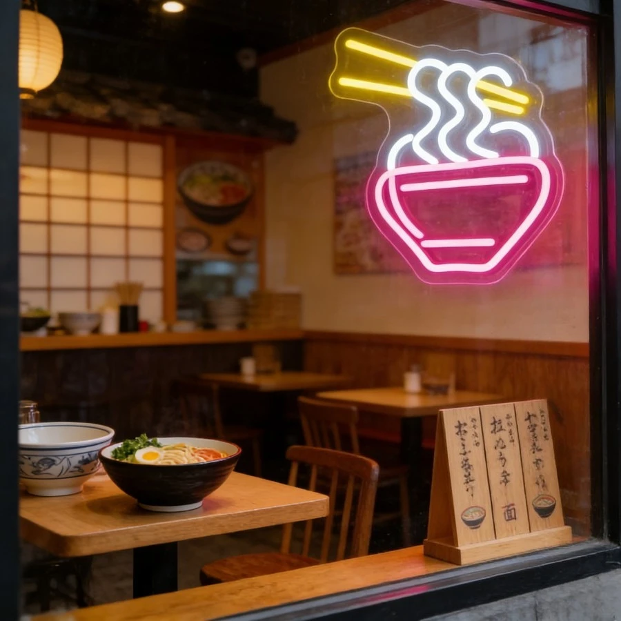 ラーメンネオンライトサイン-壁飾り用-usb調光ledネオンサイン-ラーメンレストラン-ファーストフード-パーティー-キッチン-ホームデコレーション-ギフト