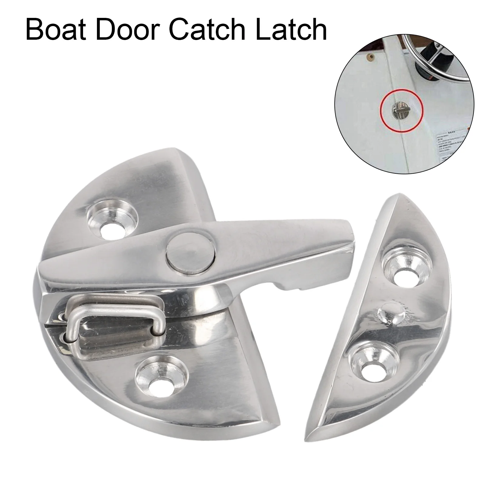 Marine Door Lock Stainless Steel Boat Catch 316 Stainless Steel Resistant Construction Easy Installation Marine