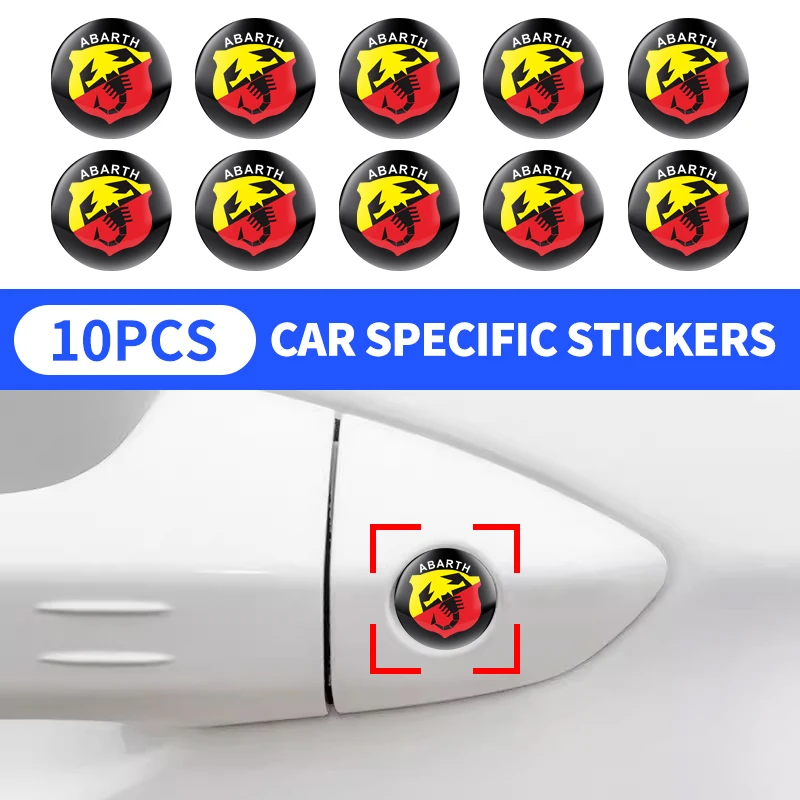 

2/5/10pcs Car Door Keyhole Protective Self-adhesive Sticker For Abarth Stilo Ducato Palio 124 125 Competizione Car Accessory