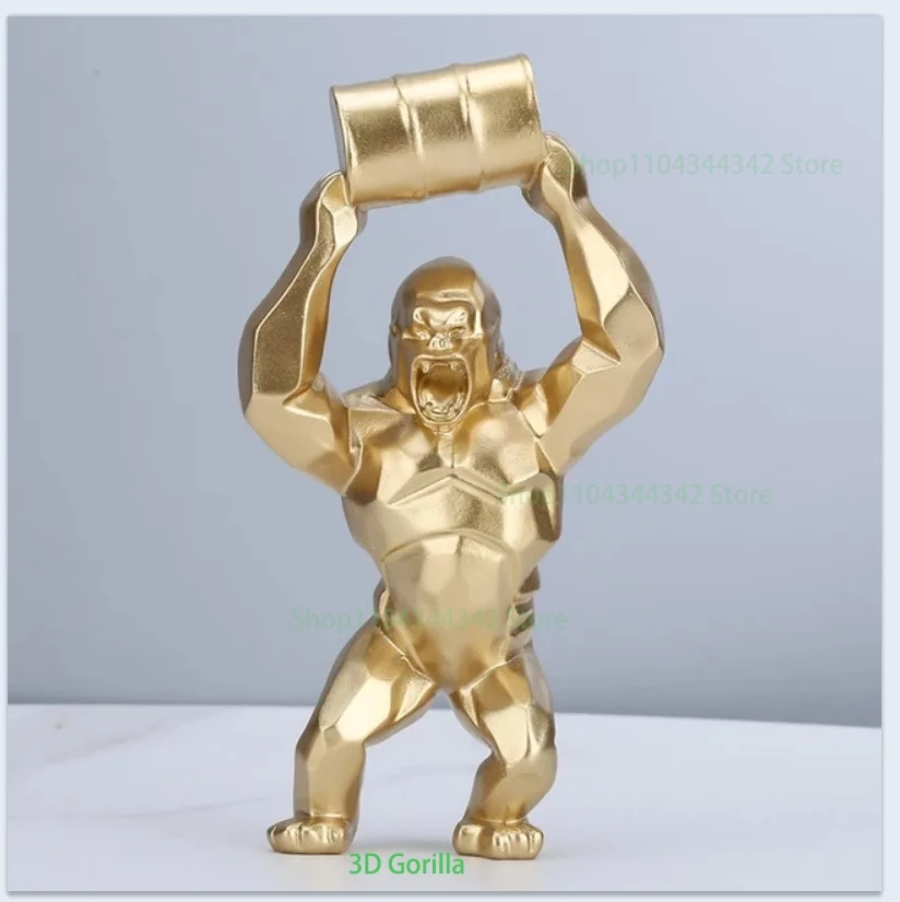 Creative Animal Monkey Sculptures Simulation Resin Statue Art Collectible Ornaments Figurine Home Living Room Desktop Decoration