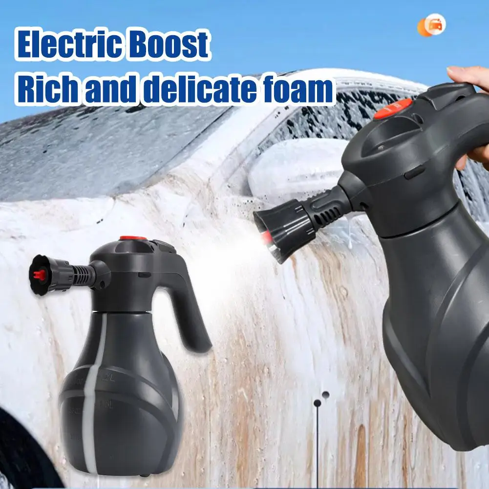 2L Electric Snow Foam Sprayer Professional Handheld Electric Foam Pot Pressure Relief Valve Snow Foam Lance For Car Wash Sp P7A4