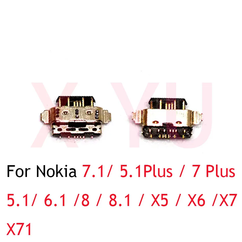 

50PCS For Nokia 7.1 5.1Plus 7Plus X5 5.1 6.1 7 Plus X6 8 8.1 X71 X7 USB Charging Connector Plug Dock Socket Port