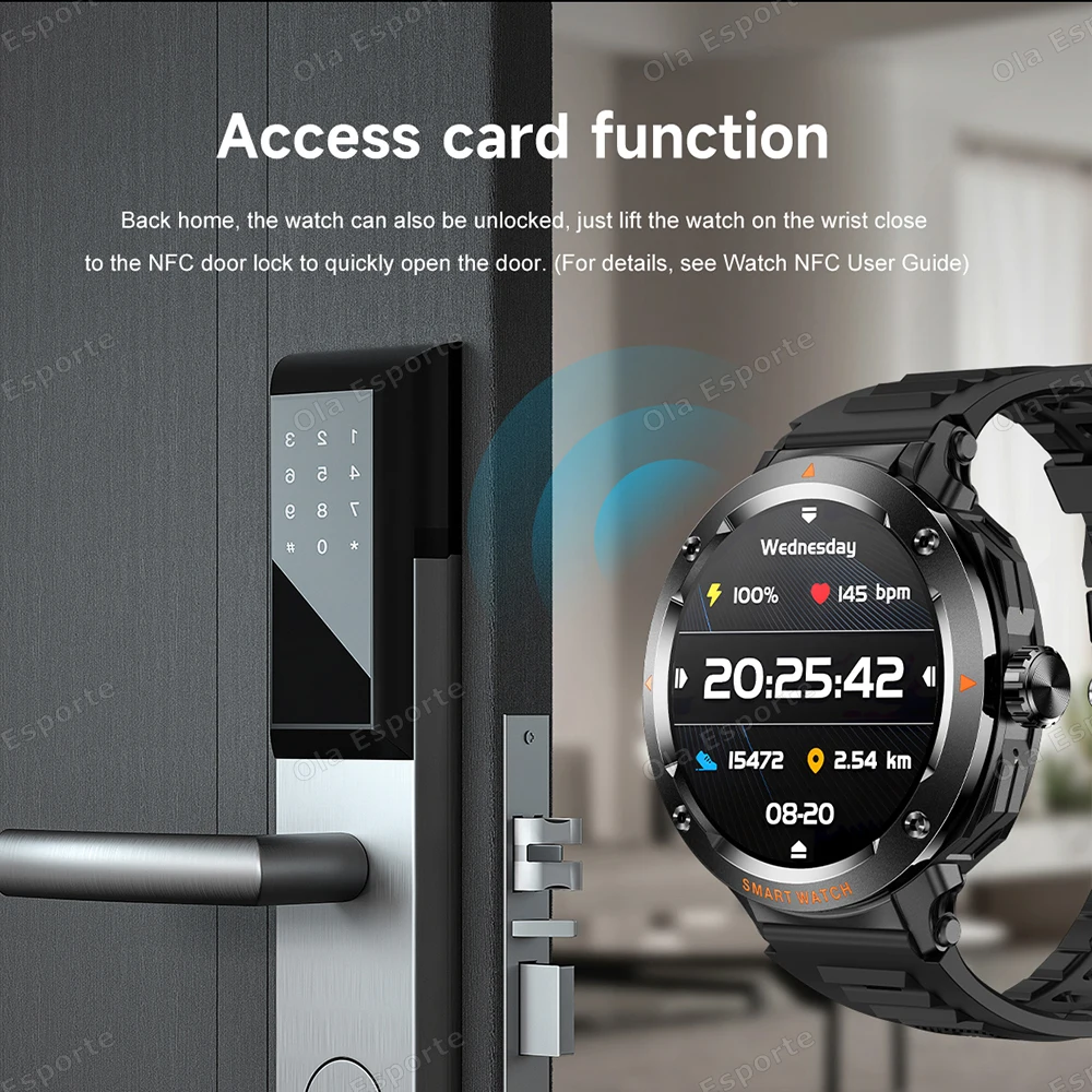 New TWS 2-in-1 With Headset Smart Watch 2025 Bluetooth Call Men watch NFC SmartWatch Heart Rate Monitor Play Music Sport Watches