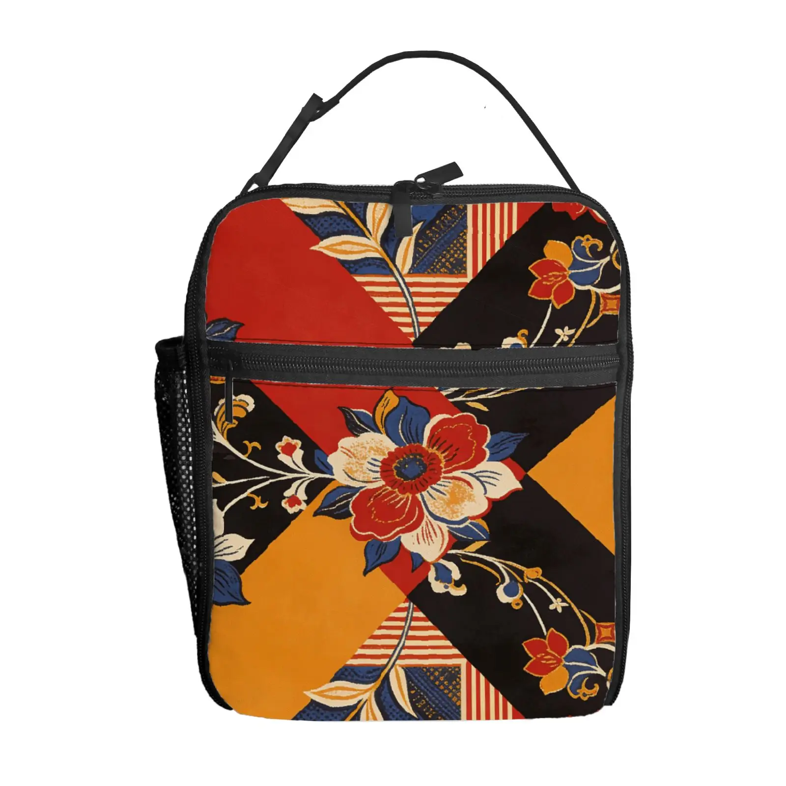 

1pc Vintage Print Elegance Lunch Bag Handbag High-Quality Cute Casual Party Picnic School Gift for Daily Use