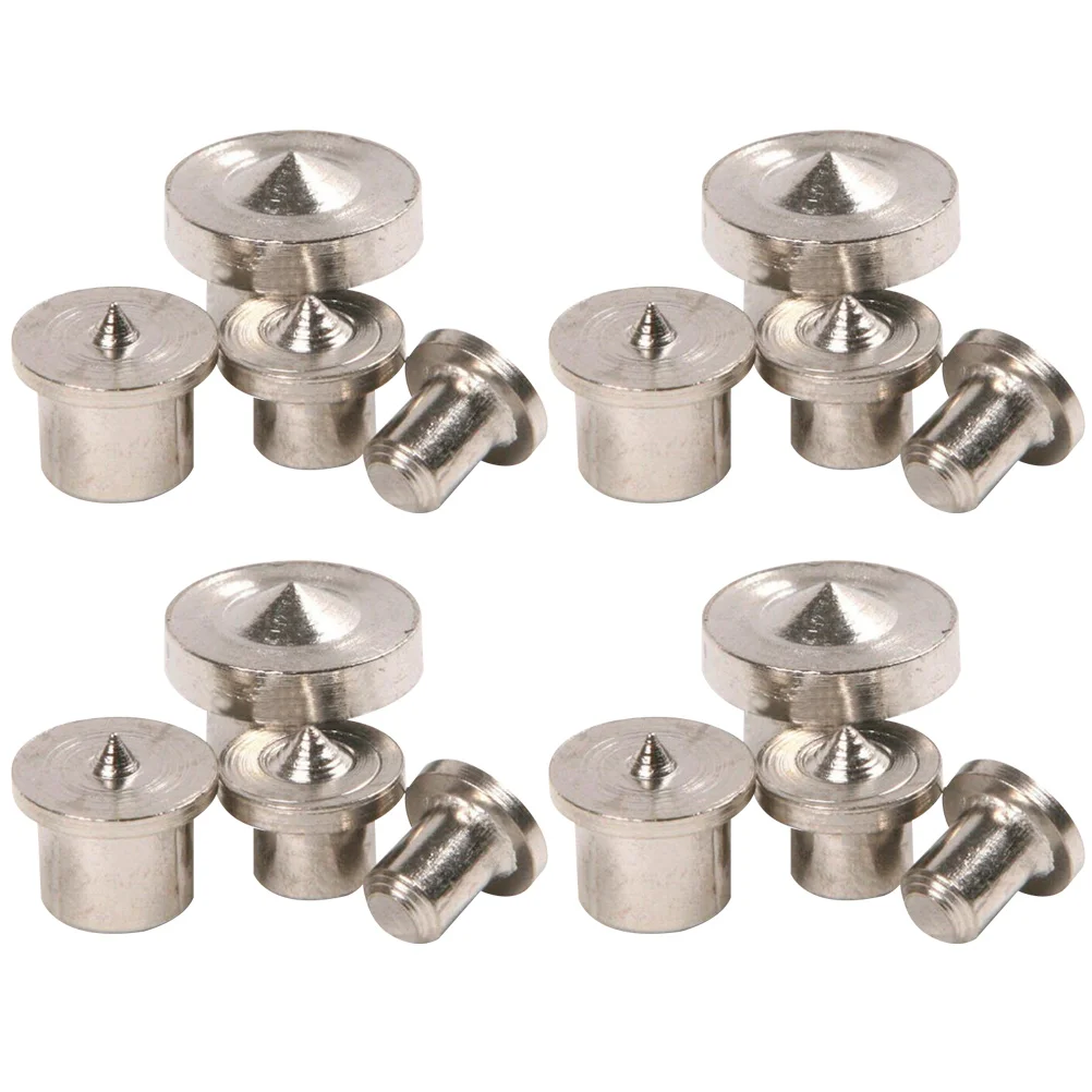 

16Pcs Dowel Centers Metal Locator for Woodworking 6mm 8mm 10mm 12mm Precise Alignment Tenon Joints Furniture Making