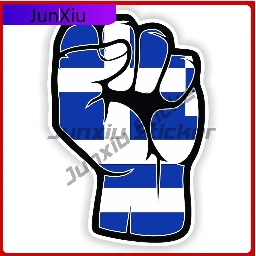 

Greece Flag Fist Hand Graphic Vinyl Sticker Accessories V125 Motorcycle Stickers Phone Waterproof Decals Graffiti Bumper Camping