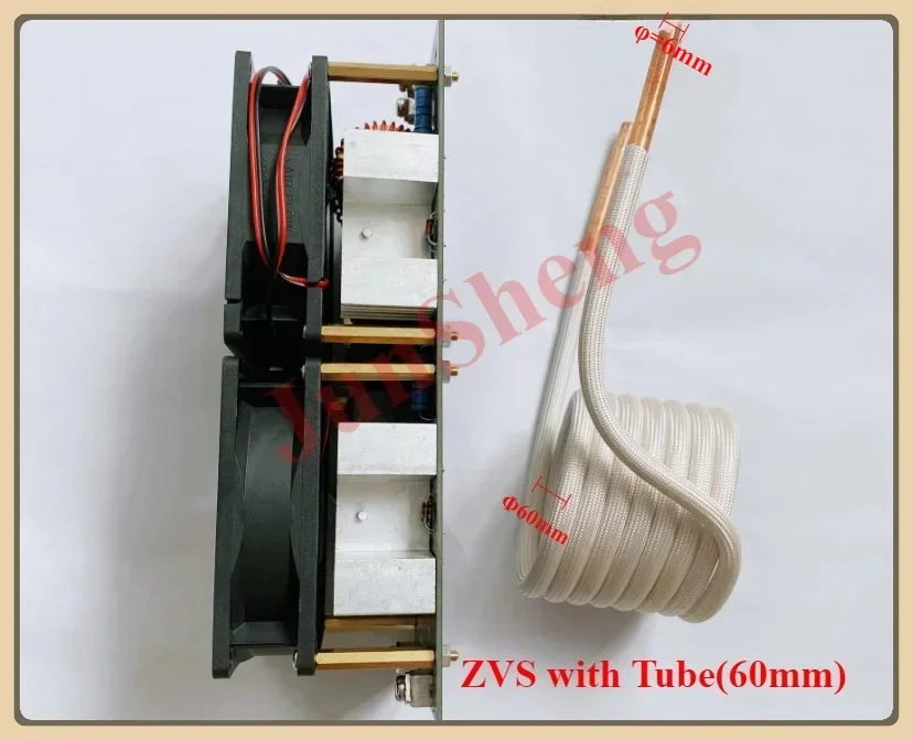 Imagem -03 - Zvs Baixa Tensão Indução Aquecimento Board Módulo de Alimentação Flyback Aquecedor Driver Tesla Bobina Aquecedores dc 24v48v 2000w 50a