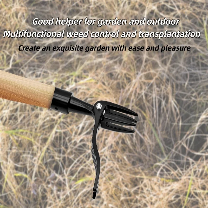 

Iron Gardening Weed Puller Tool Claw Root Remover Portable Removable with Foot Pedal Outdoor Garden