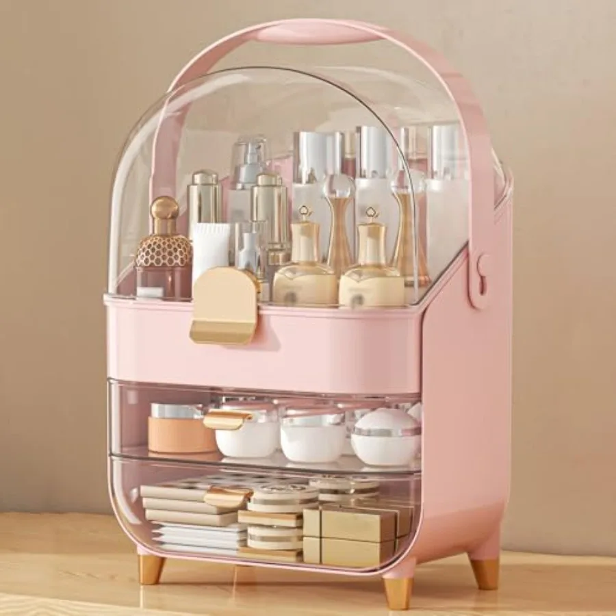 

Makeup Organizer Countertop, Skincare Holder Bathroom Counter Organizer, Storage Box Cosmetic Display Cases, Teen Girl Gifts Ma