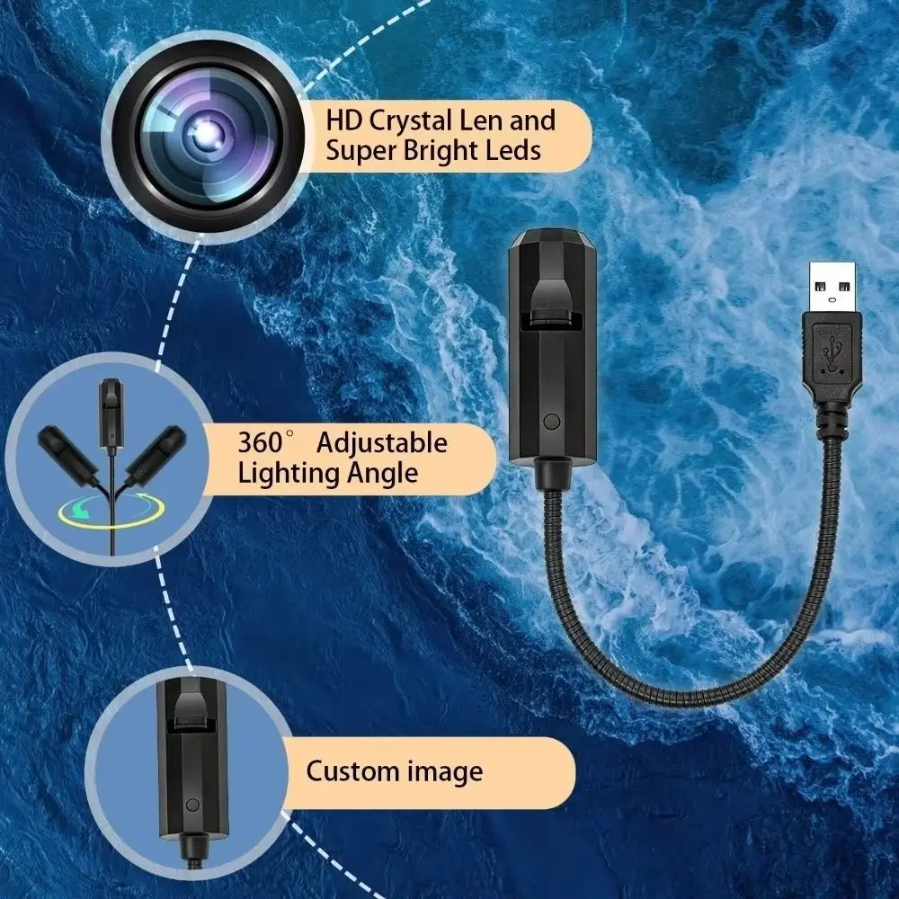 Adjustable Patterns Butterfly Projection Lights 360° Rotating Portable Design Ocean Projection Lamp Whale Starfish