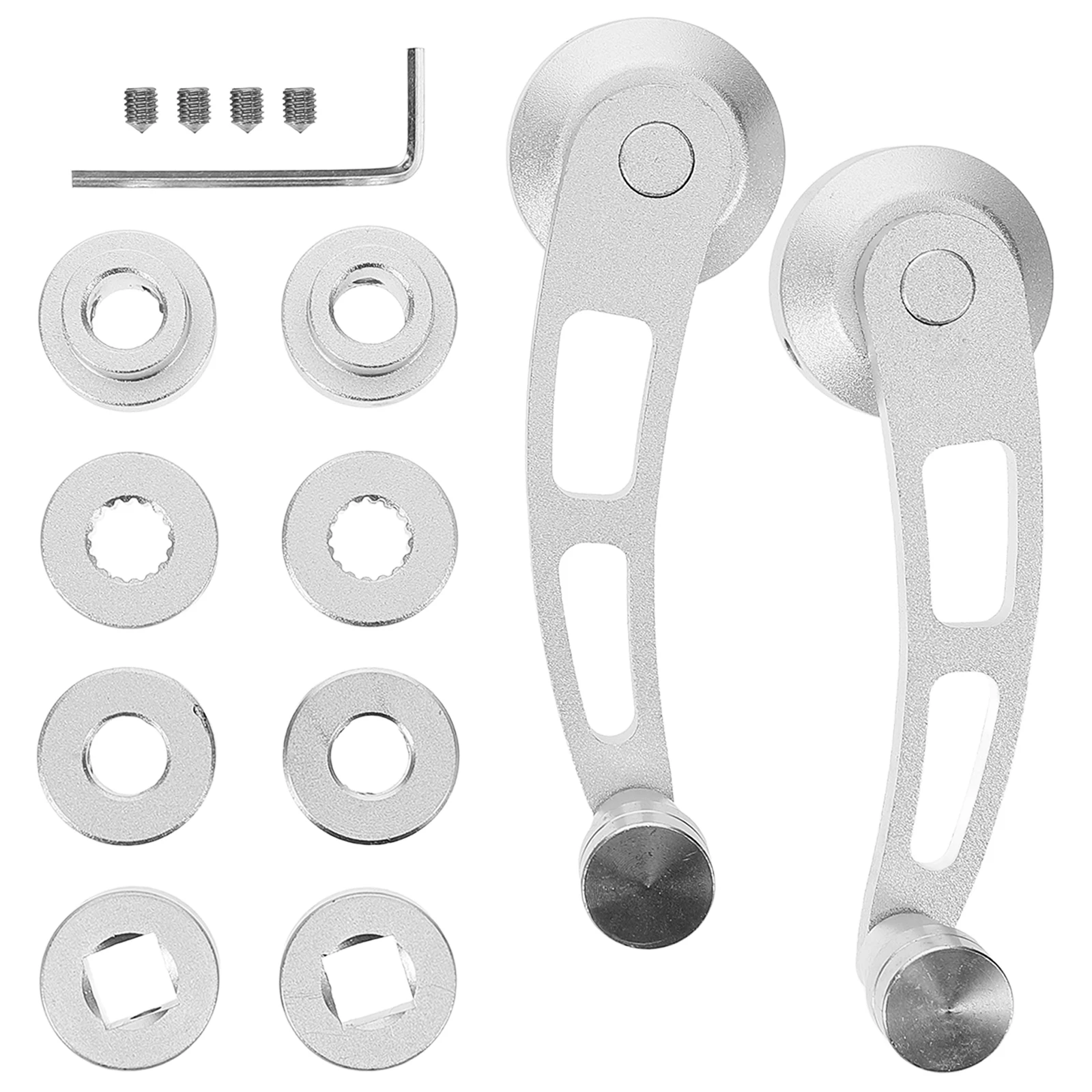 

Car Window Handle Black Aluminum Universal Crank Handles Manual Operation Effortless Control Long Lasting Durability Interior
