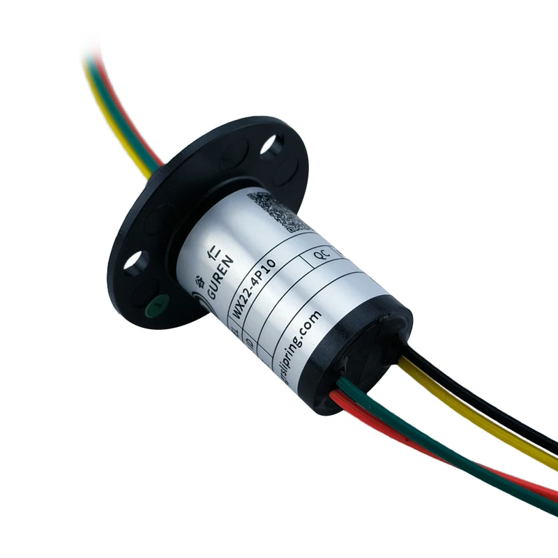 OD 22mm 4-way 10A small capped slip ring 10A rotating collector ring UAV slip ring