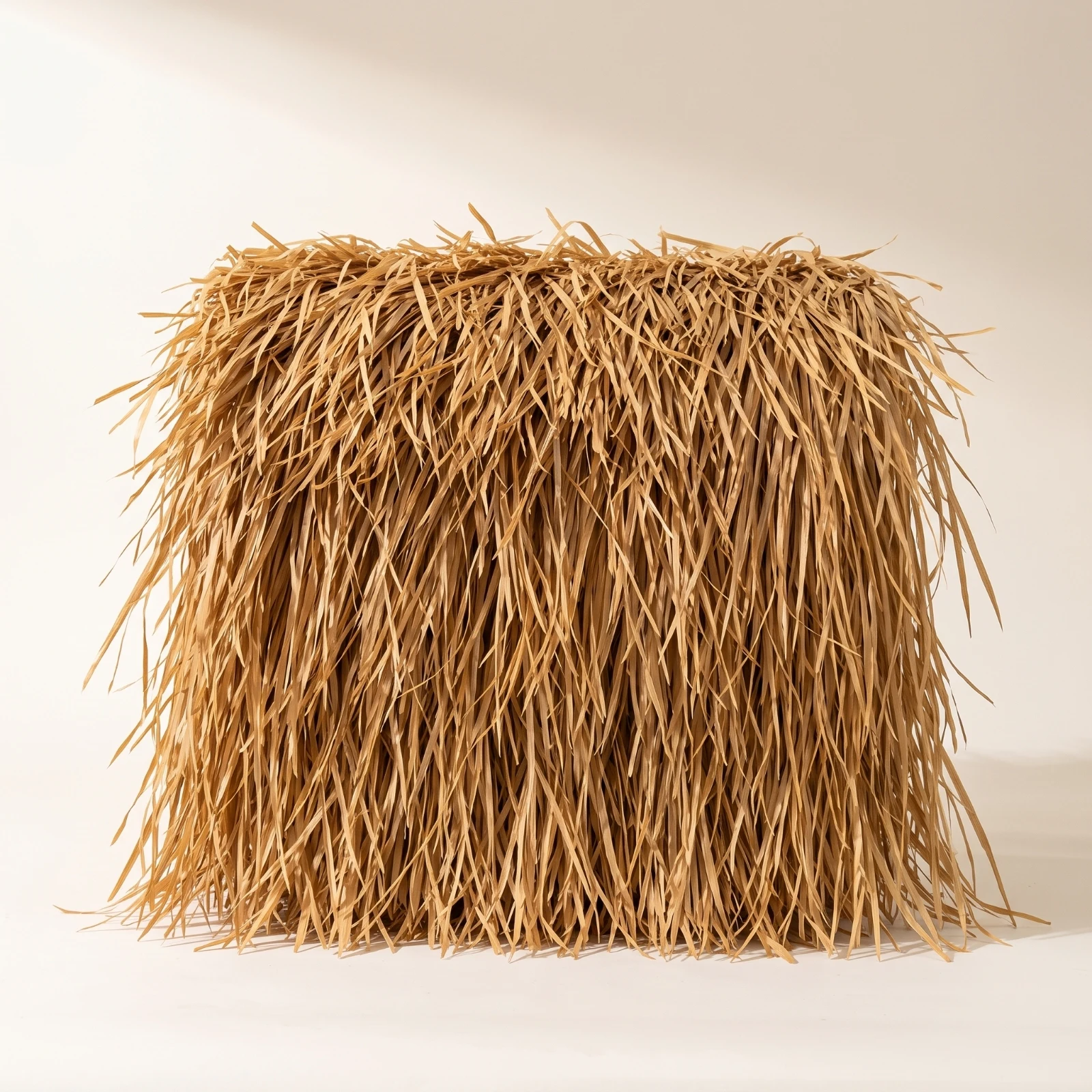 Artificial Thatch Strip Low-Maintenance Synthetic Grass Panel with Mounting Band Synthetic Thatch Realistic Lifelike for DIYers