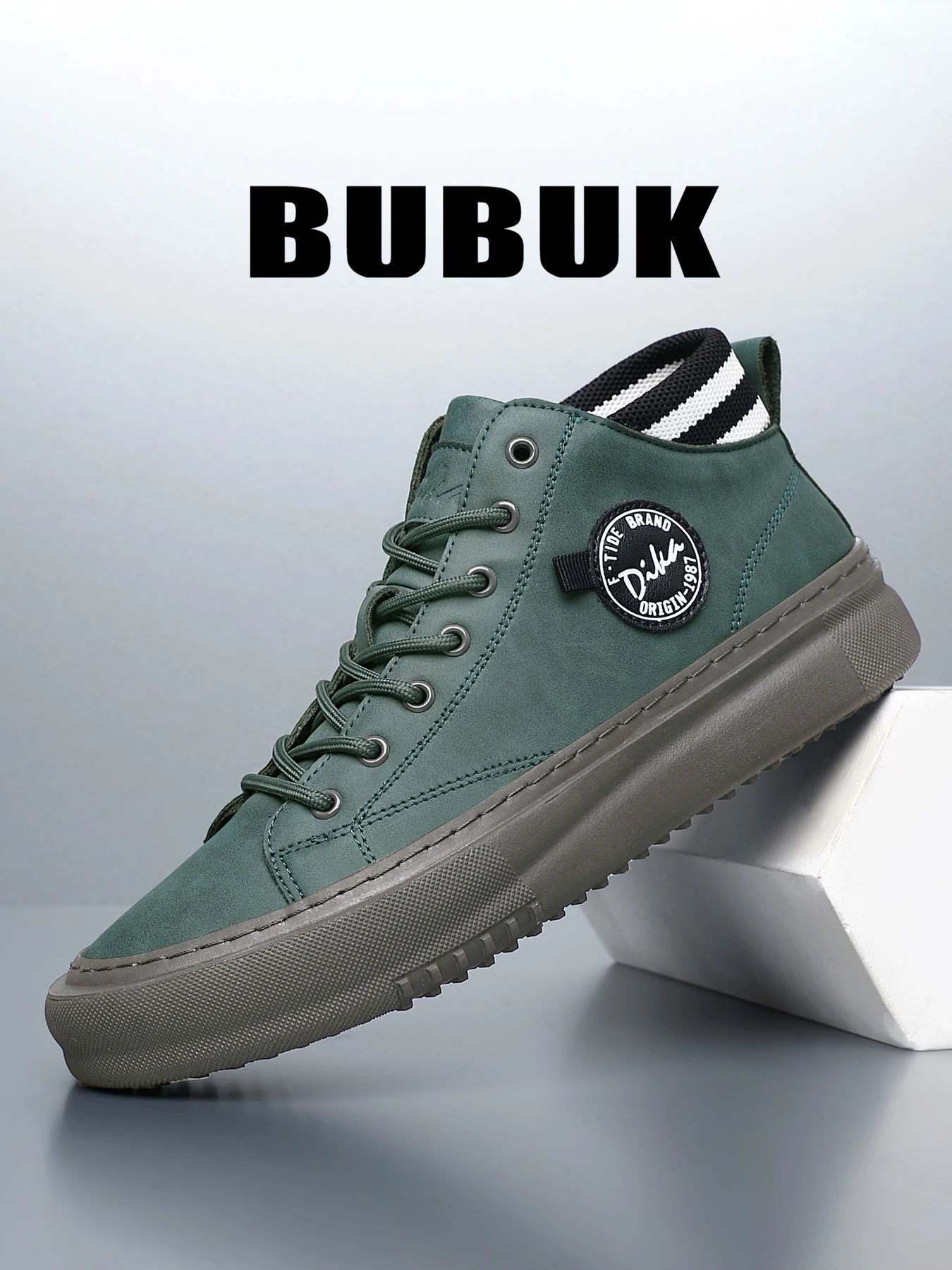 Bubuk High-Top Herren-Sneaker, vielseitige Outdoor-Freizeitschuhe, Retro-Mode, Wandersneaker