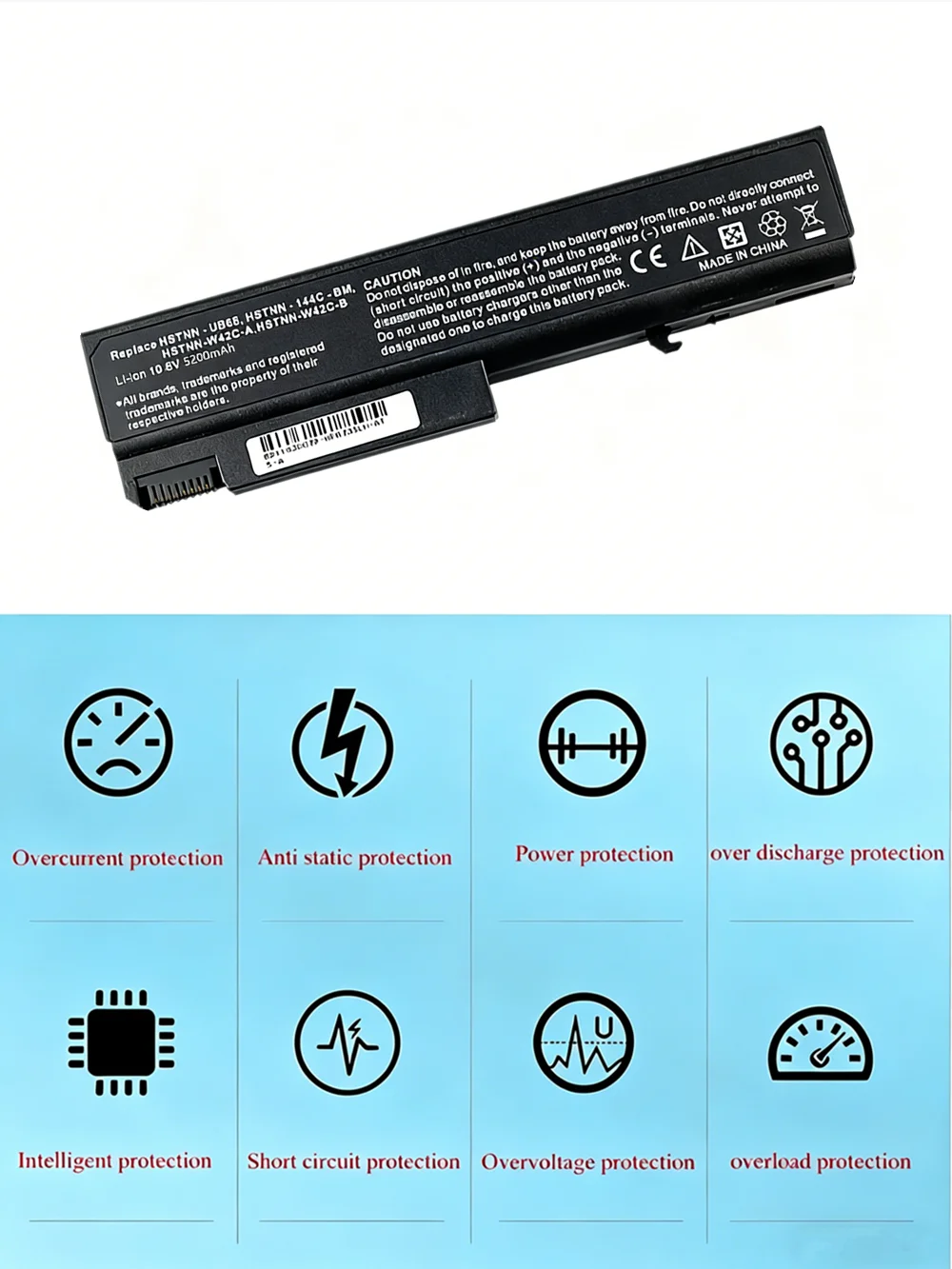 10.8V BRAND NEW Laptop Battery For HP  ProBook 6540B 6450B 6445B 6550B 6450B 6545B 6555B HSTNN-I45C  W42C C66C CB69